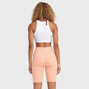 NWOT WR.UP® Drill Limited Edition High Waisted Biker Shorts XL Peach TOP pants